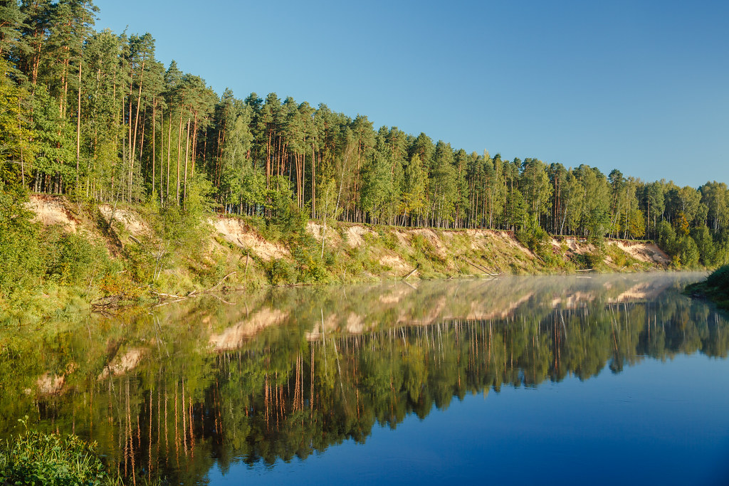 Gauja River steep banks